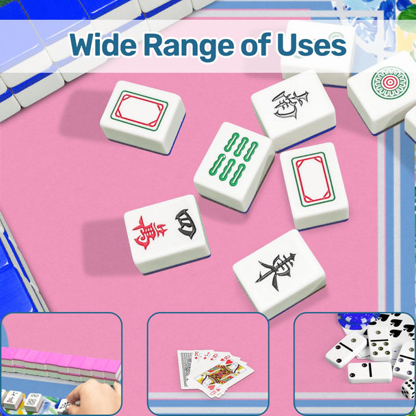 Floral Chinoiserie Preppy Pastel Scalloped Mahjong Mat
