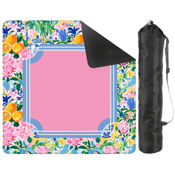 Floral Chinoiserie Sunny Side Mini Mahjong Mat