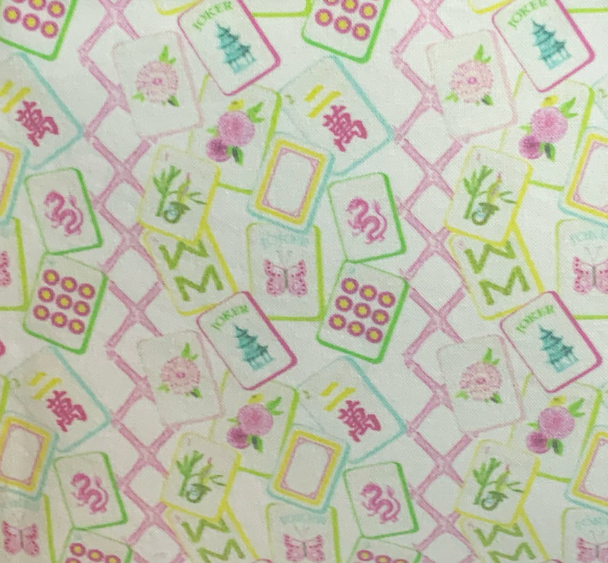 Mahjong Blue Collective Pouch in Premium Cotton Twill