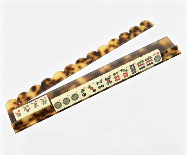 #59 Rack with Pusher, mahjong, set of 4, light tortoise