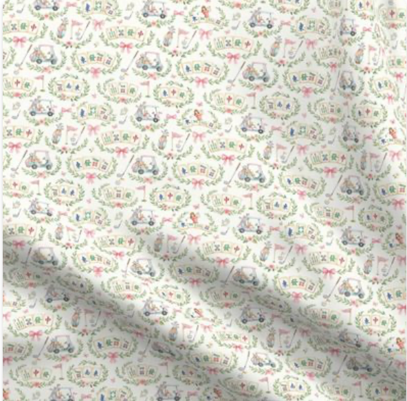 Handmade Golf Mahjong Tablecloth: Cotton Twill Game Night Cover