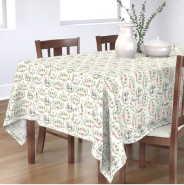 Handmade Golf Mahjong Tablecloth: Cotton Twill Game Night Cover