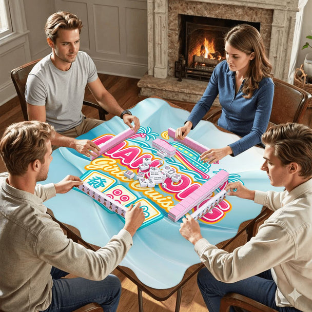 Mahjong Girls Cruise, Scalloped Mahjong Mat