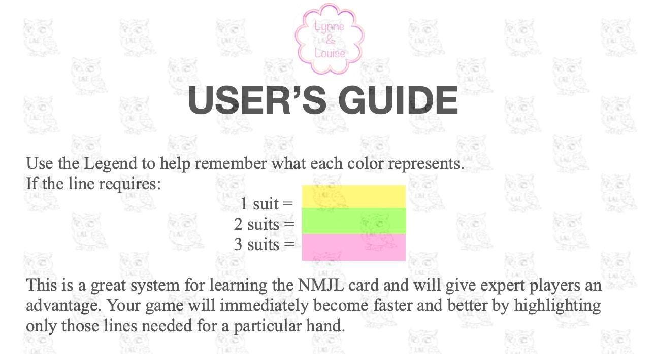 NEW! 2026 NMJL Official Card with Line Finder/Cheat sheet, Mahjong Helper