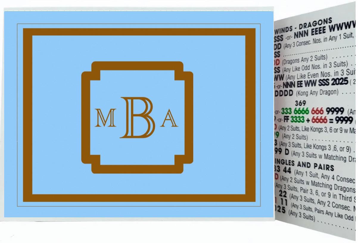 Mahjong Card Cover Sticker, Personalized