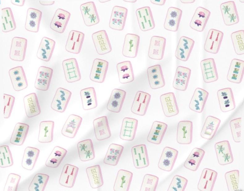 Mahjong Tablecloth: Handmade 100% Cotton Twill, 55" Square
