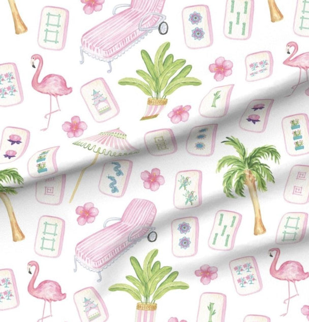 Mahjong Tablecloth: Handmade Colorful Cotton Twill Game Night Mahjongg Mat replacement