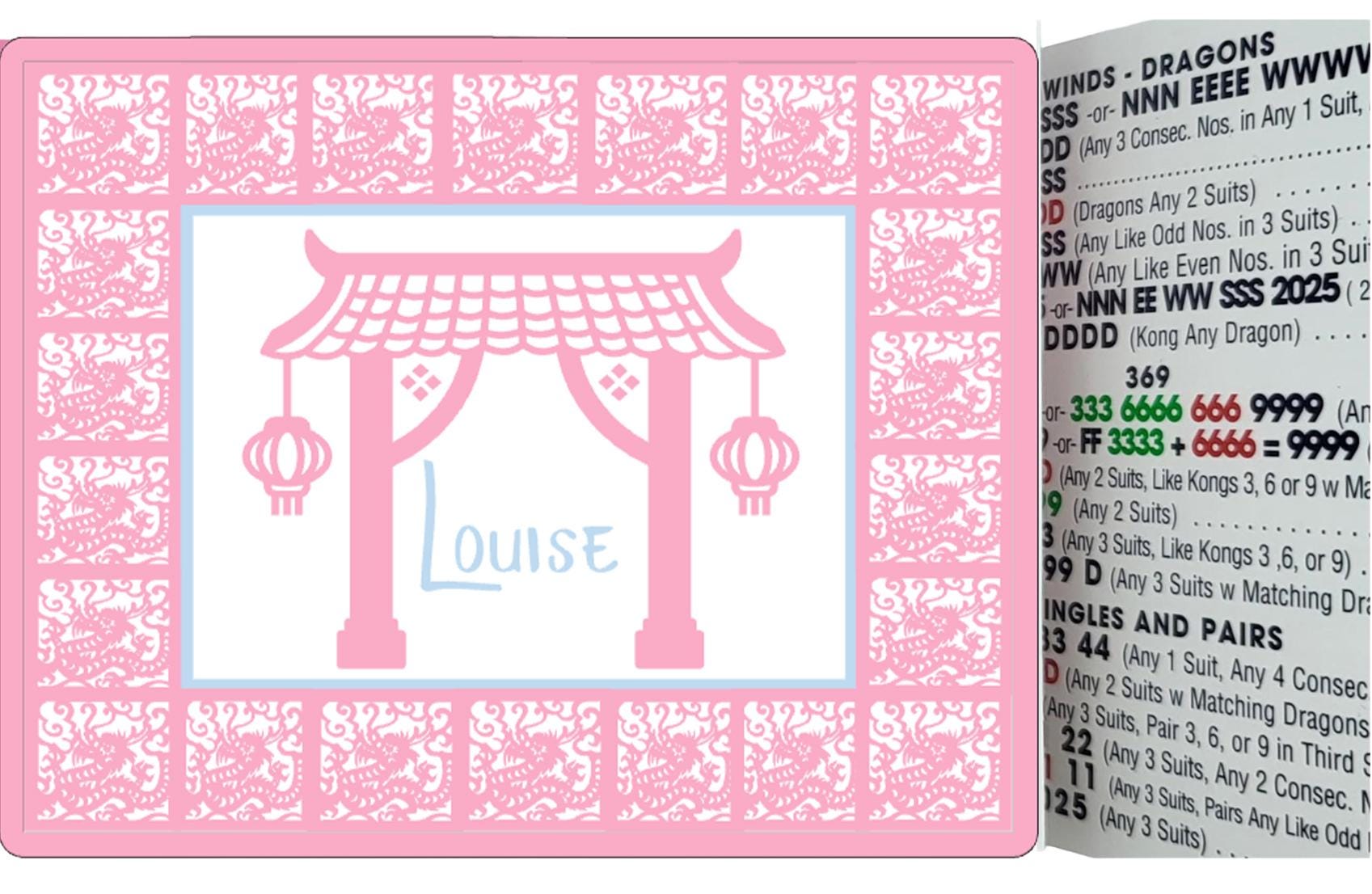 Mahjong Card Cover Sticker, Personalized