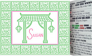 Mahjong Card Cover Sticker, Personalized