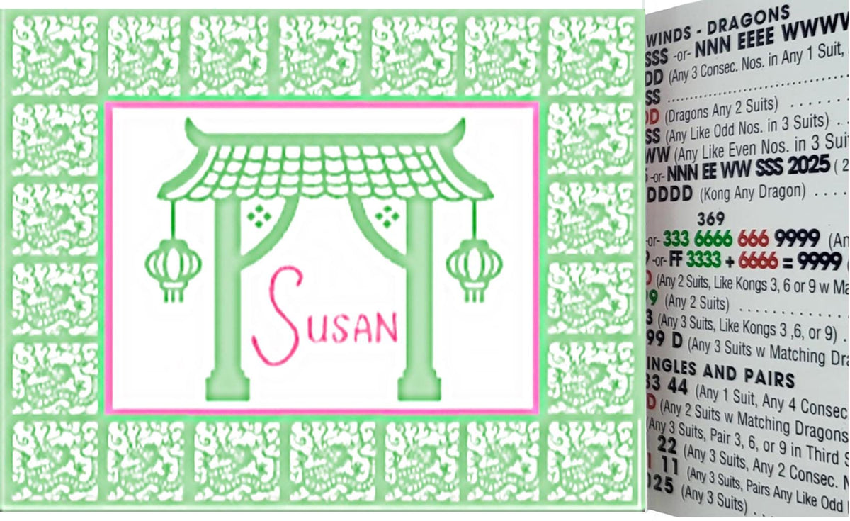Mahjong Card Cover Sticker, Personalized