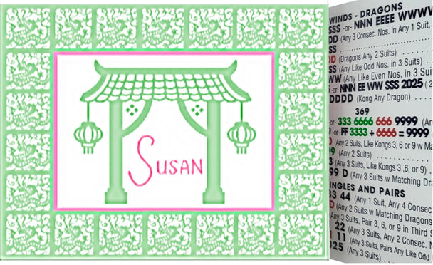 Mahjong Card Cover Sticker, Personalized