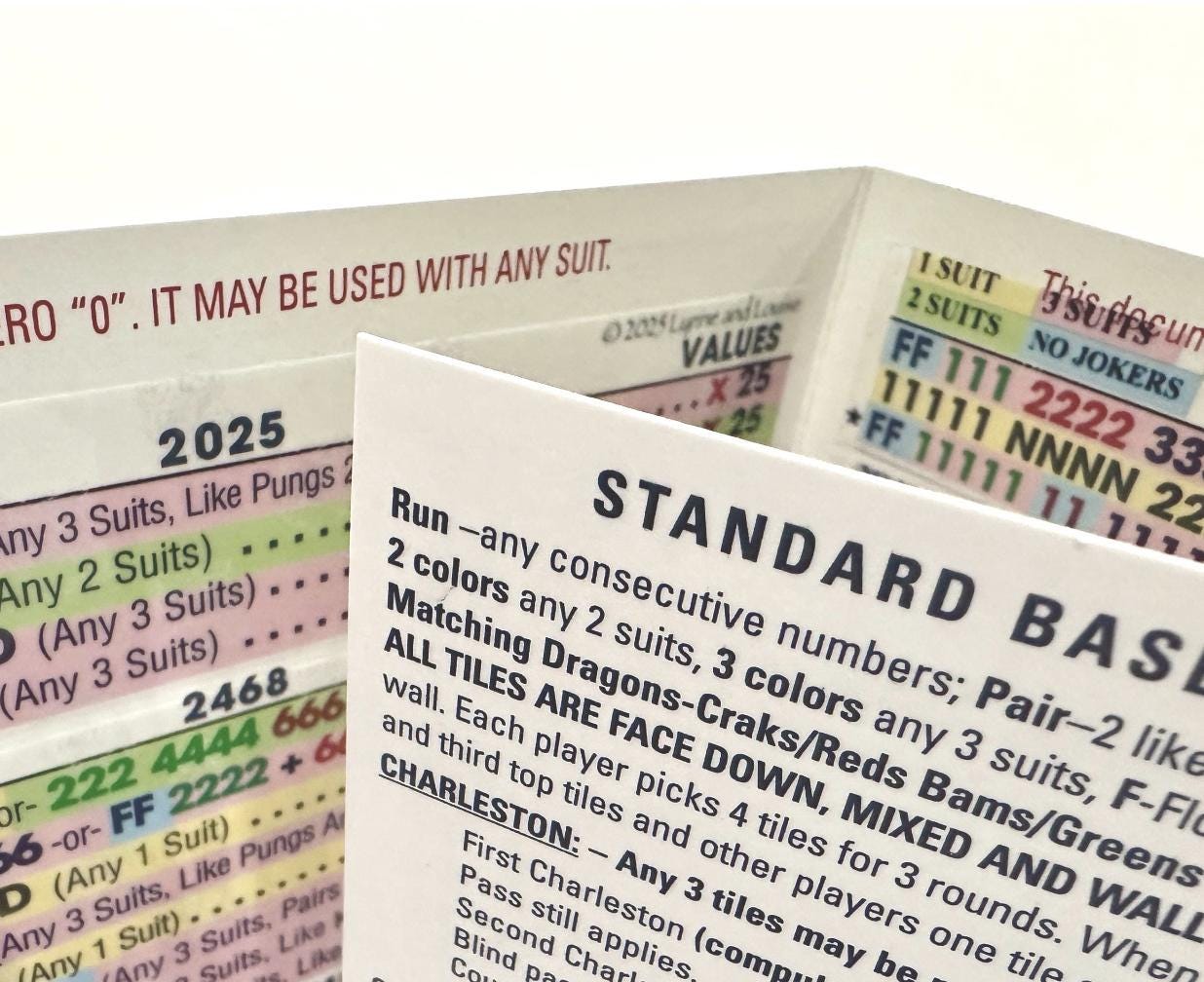 NEW! 2026 NMJL Official Card with Line Finder/Cheat sheet, Mahjong Helper