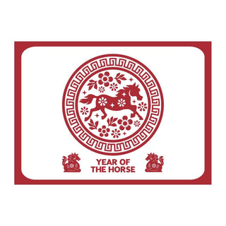 Mahjong Card Cover, Year of the Horse, Sticker