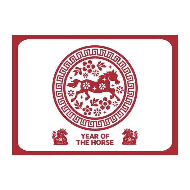 Mahjong Card Cover, Year of the Horse, Sticker