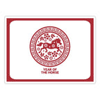 Mahjong Card Cover, Year of the Horse, Sticker