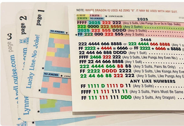 NEW! 2026 NMJL Official Card with Line Finder/Cheat sheet, Mahjong Helper