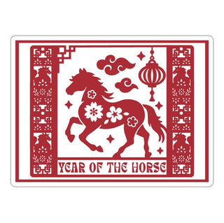 Mahjong Card Cover, Year of the Horse, Sticker